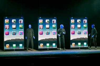 A first look at Blue Man Group’s new show at the Monte Carlo on Tuesday, Oct. 30, 2012.